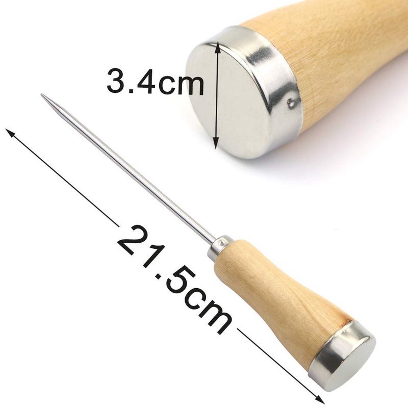 Fireboomoon 3 Pack Stainless Steel Ice Pick with Safety Wooden Handle for Home Kitchen Restaurant Bar(8.5 Inches) - Image 2